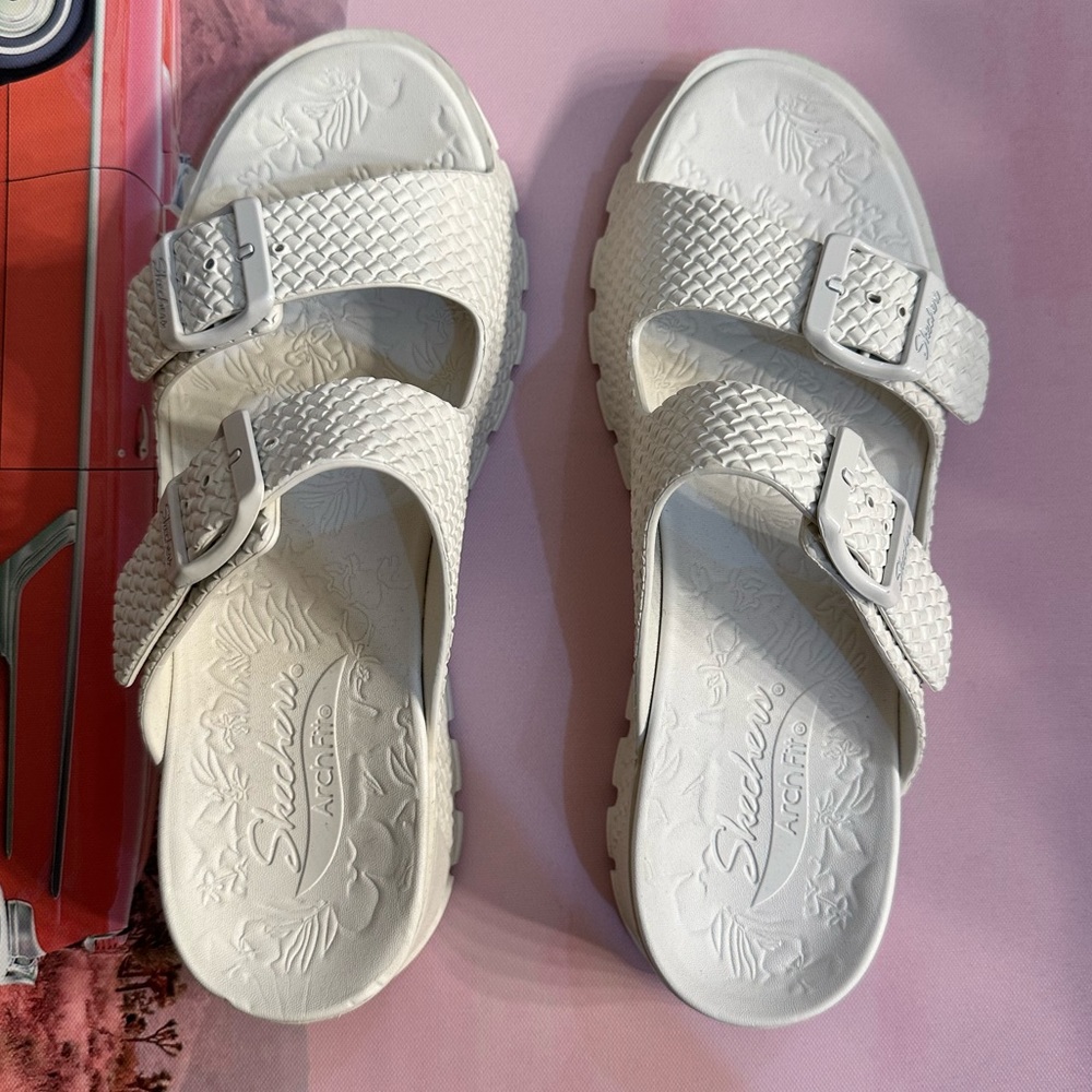 COPY - Sketchers White Sandals NWT